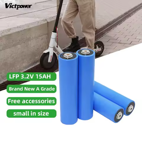 Victpower 3.2v 15ah Lifepo4 Battery Cell Lfp 33140 Cylindrical Lithium Ion Batterie for Electric Mot