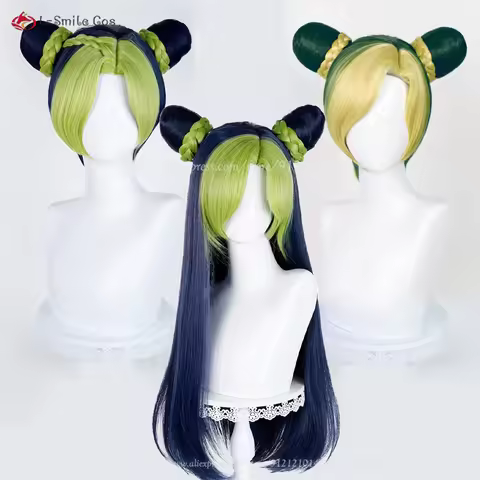 Choice Ver Jolyne Cujoh Cosplay Wig Green Mixed Wigs For Men Women Anime Cosplay Wig Heat Resistant 