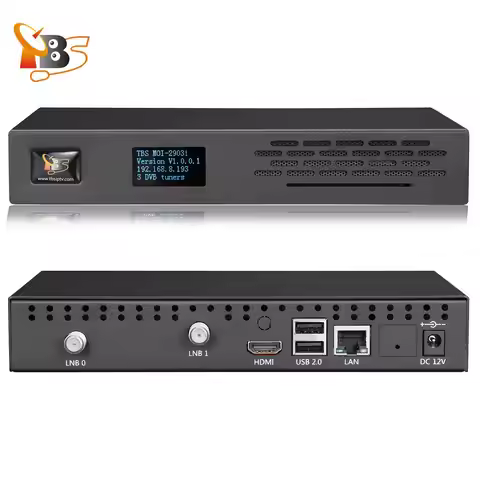 TBS2903 MOI Plus DVB to IP Gateway Box with 2 DVB-S/S2 Tuner| IPTV Streaming Server Live Satellite T