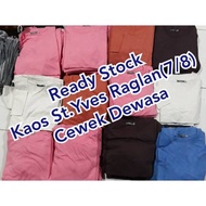 Kaos Panjang 7 8 Cewek Polos St Yves Tzone