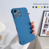 Shockproof Frameless Casing For iPhone 12 11 Pro Max 5G Slim Skin Matte Phone Case For i12 i11 12Pro