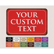 Customized Vintage Metal Sign - Personalize With Your Own Text Or Name, Iron Tin, Suitable For Outdo