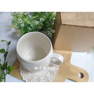 Shareholders' Meeting Souvenirs-Zideqile Ceramic Mug Solid Color Coffee Cup Water Lianhua Net Electric Simple Tea Drink [Sweet Grapefruit~]