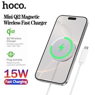 HOCO CW63 15W Qi2 มินิแม่เหล็กไร้สายชาร์จเร็วชนิด C สายชาร์จ Dock 1.2M สำหรับสมาร์ทโฟน / หูฟัง TWS เ