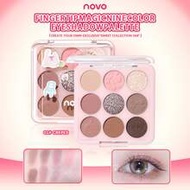 พาเลตต์อายแชโดว์ 9 สี คอนทัวร์ ไฮไลท์ & บลัชออน เนื้อแป้งละเอียด ติดทนนาน เนื้อแมตต์ & ชิมเมอร์ หลาก