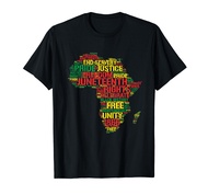 Juneteenth Africa Map Words June 19th 1865 Men Women Kids T-Shirt