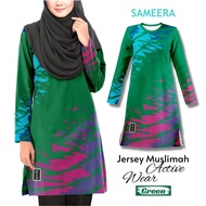 Active Wear Jersey Muslimah | Woman | Green | XS-4XL |