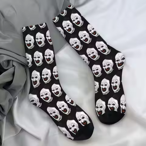 The Terrifier Art The Clown Socks Funny Stockings Adults Men Soft Breathable Outdoor Sports Socks Au