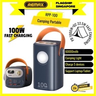 Remax Gutitan Series 100W+22.5W PD+QC Outdoor Powerbank With Light 60000mAh Smart LED Display RPP-10
