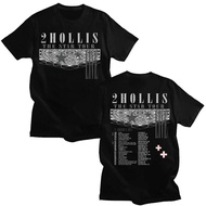 2Hollis the Star Tour 2025 Cotton Short-Sleeved T-Shirt Breathable Stripe Pattern Mens Fashion Casua
