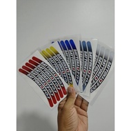 Motorcycle Wheel Rim Sticker Size 12 Inches daytona Japan Pattern