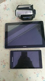 JVC video Camera+Lenovo android tablet +HUAWEI tablet