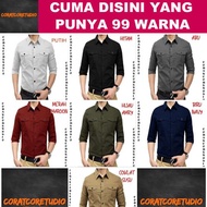 HIJAU MERAH KEMEJA 99 COLORS 10XL 9XL 8XL 7XL 6XL 5XL 4XL 3XL XXL XL LMS Plain Long Sleeve WHITE BLA