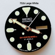 7S26 Large Seiko Divers Dial & Hand Replacement White