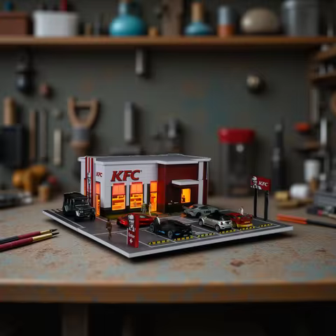 MoreArt 1:64 Restaurant Shop Assembling Scene Scene Model