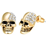 Feilok Stainless Steel Men's Earrings, Tunnel Earrings, Skull Zircon Earrings (Women's Style), Fake 