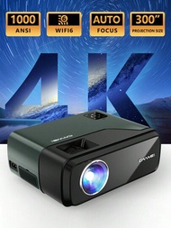 Caiwei Eug Led投影機1080p Full Hd 4k 8000流明電影放映, 無線連接智能手機家庭劇院影視投影機迷你投影儀