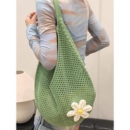 tas wanita terbaru branded hand bag Beg Tote Komuter Bunga Pantai Berongga Baru Kasual Kapasiti Besa