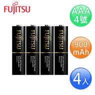 FUJITSU富士通 AAA4號低自放900mAh充電電池(4號4入)