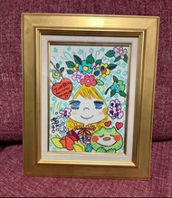 水森亜土 水森亞土 / 原作 原畫 original art Canvas 日本藝術家 ADO MIZUMORI