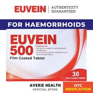 Euvein 500mg Tablet 30's | Reduces Piles, Hemorrhoidal Pain &amp; Varicose Veins | Daflon / Diosper / Preparation H / Pilex