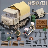 Compatible German Track Leopard Tank Military Series Truck Armored Vehicle Assembled Building Block 
