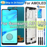 AMOLED for Samsung A31 A315 LCD Display With Frame Touch Screen Digitizer Assembly For Samsung A31 A