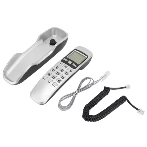 Universal KXT888CID Landline Wired Wall Phones Corded Landline Telephone with LCD Display Easy Opera