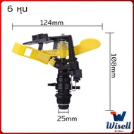 Wisell สปริงเกอร์ 360 องศา สปริงเกอร์สนามหญ้า สปริงเกอร์ดีด 6 หุน และ 4 หุน Adjustable Rocker nozzle