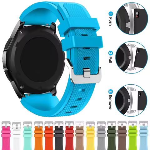 22mm Sport Silicone Strap for Huawei Watch 5 GT7/6/5 Pro Replaceable Wristband for Amazfit Balance 3