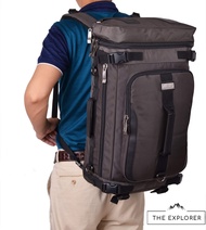 กระเป๋าเป้เดินทางBackpack กระเป๋าสัมภาระ ใส่ Notebookได้ ผ้าไนล่อนหนา ซิปใหญ่แข็งแรง (40L)