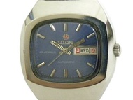 [專業] 機械錶 [TITONI B2638] 梅花嘜 方形自動錶[25石][藍色面+星+日期]/中性/軍錶