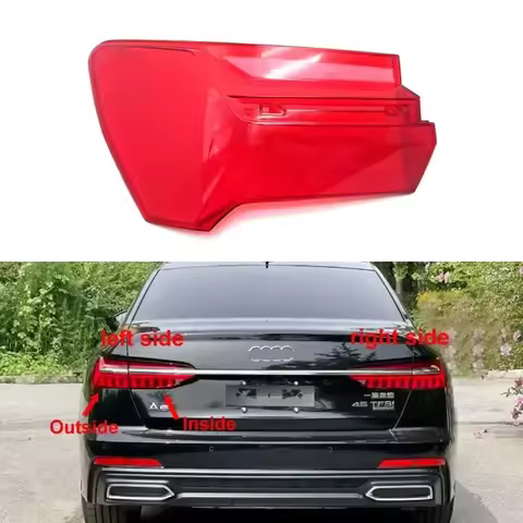 For Audi A6 A6L C8 2019 2020 2021-2024 Rear Outer Taillight Shell Tail Lamp Cover Brake Lights Mask 