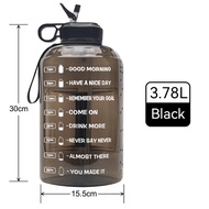 Bottle 3.78L 2.2L 1.3L 128Oz Gallon Water Bottle With Straw Motivational & Time Marker GYM Drinking 