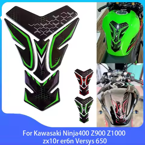 3D Motorcycle Tank Pad Protector Stickers Decal Accessories For Kawasaki Ninja400 Z900 Z1000 zx10r e