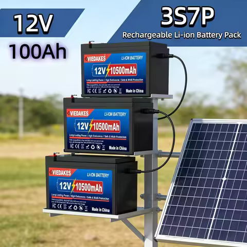 VIEDAKES Brand New 3S7P 12V 100Ah LiFePO4 18650 Battery Pack Power Bank UL Certified for Home Emerge