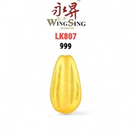 Wing Sing 足金瓜子手串 999  5G Loket Kuaci Charms Emas 999 Sunflower Seeds 5G 999 Pendant