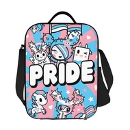 Tokidoki Full Pinted bento bag, Oxford cloth portable lunch box bag, aluminum foil thick insulation 