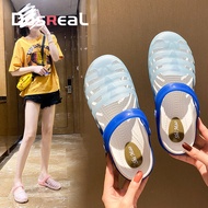 DOSREAL Flat Sandals For Women On Sale Summer Breathable Korean Casual Women Jelly Shoes Ladies Hole Sandals Beach Slipper