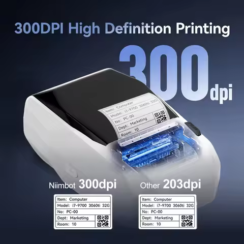 White Blue 300dpi Niimbot M2 Label Sticker Printer