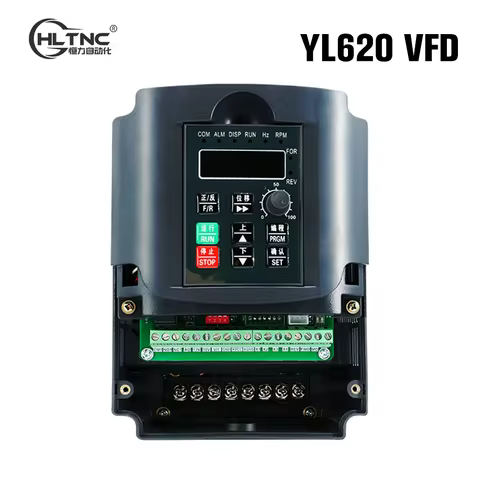 HLTNC Variable Frequency Drive 0-400Hz 3P output 0.75KW 1.5KW 2.2kw VFD YL620 A H Inverter for CNC S