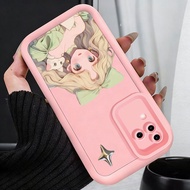 Casing hp for VIVO V30 5G V30 Pro 5G V30E 5G Case Princess girl curly hair Silicone Case Cesing Roun