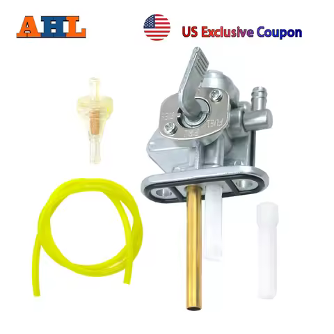 AHL Petcock Fuel Switch Gas Tank Shut Off & Fuel Filter & Oil Tube For Kawasaki KFX50 KFX80 EN450 EN