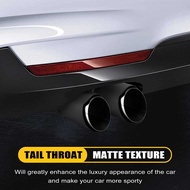 【WVH】-Car Matte Carbon Fiber Exhaust Tip Universal Car Exhaust Pipe Modification Tail Throat Clip-on