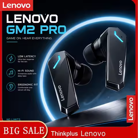 Lenovo GM2 Pro TWS Wireless HIFI Stereo Headset Low Latency Headphones Gaming Music Dual Mode Earbud