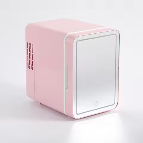 4L Mirror Panel Mini Beauty Fridge Dual Purpose For Car & Home Silent Portable Refrigerator Storage 