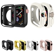 ซิลิโคนอ่อนนุ่มกรณีป้องกันกรอบกรณีApple Watch Series 9 8 7 6 SE 5 4 3 42mm 38mm 40 44 41mm 45mm / ดูอัลตร้า 2 49mm กันชน