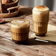 1CLICK2BUY COCKTAIL GEEK Aesthetic Glass Coffee Tea Vertical Stripe Glass - CG201