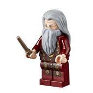 Original Lego Harry Potter - Albus Dumbledore (Dark Red Robe, Light Bluish Gray Hair) 75954 Minifigu