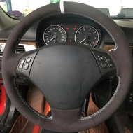 DIY Artificial leather Suede Carbon Fiber Customized Hand-stitched Car Steering Wheel Cover For BMW 